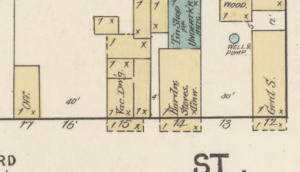Fire Map from 1888 #14 Third Street Lafayette, Oregon